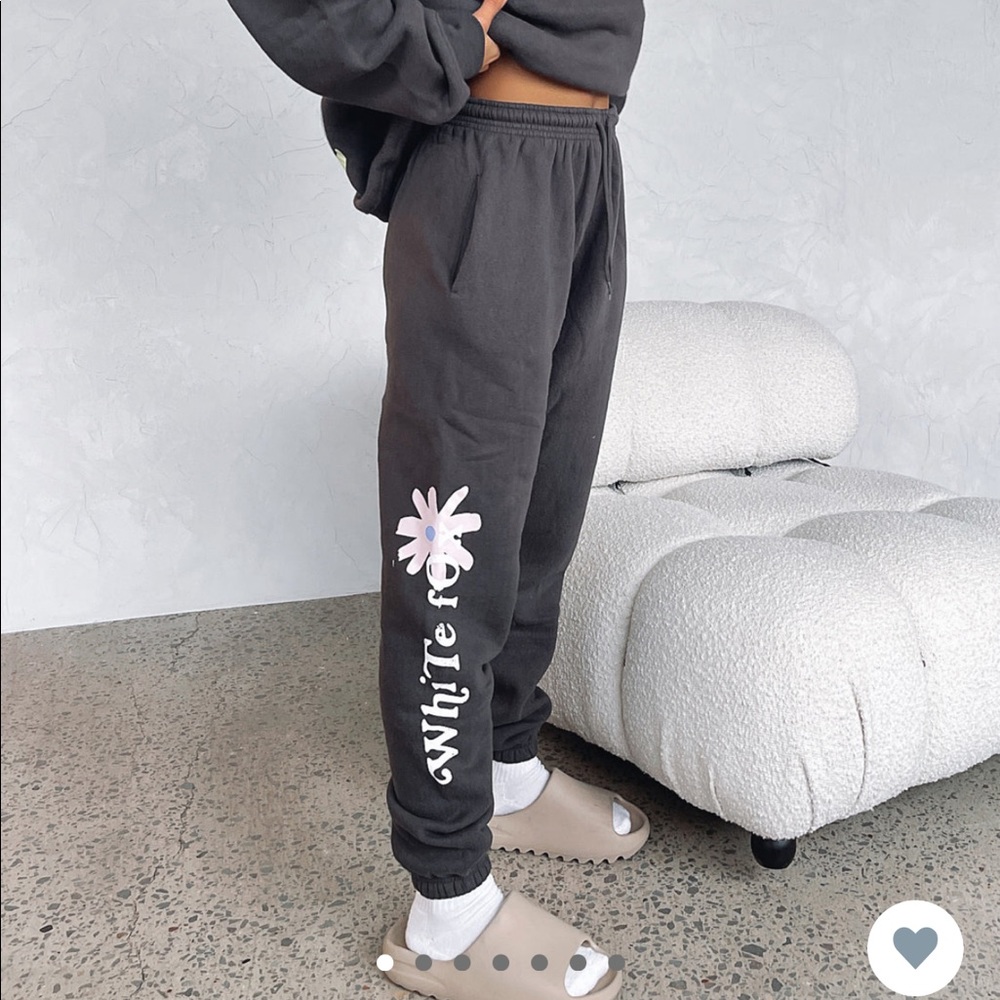 NWT white fox sweatpants